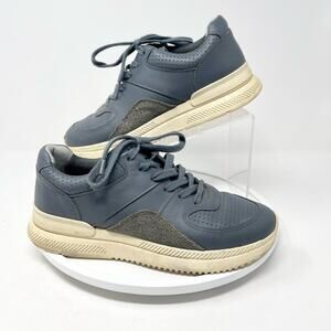 Everlane Women's The Trainer Leather Everyday Casual Sneaker Slate Gray Size 8